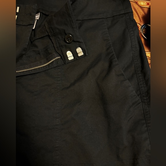 Chicos Black ankle Pants  Cotton/spandex w belt sz 3(16) - Picture 4 of 6